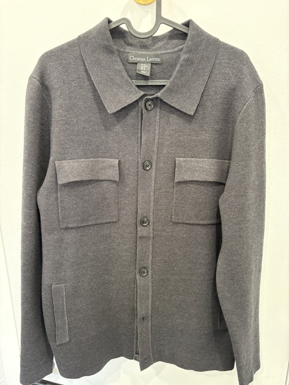 Christian Lacroix Gray Button-Up Cardigan Jacket